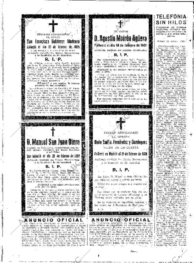 ABC MADRID 21-02-1931 página 56