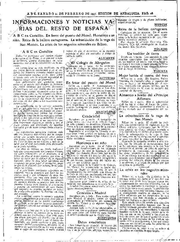 ABC SEVILLA 21-02-1931 página 28