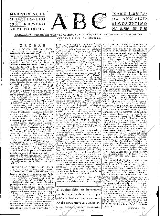 ABC SEVILLA 21-02-1931 página 3