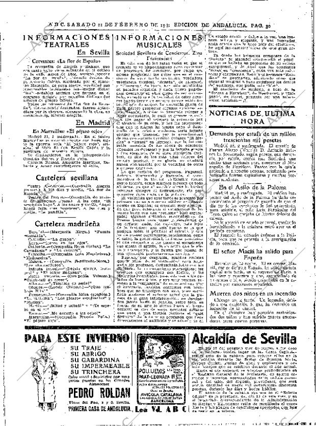 ABC SEVILLA 21-02-1931 página 30