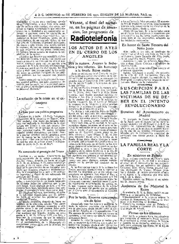 ABC MADRID 22-02-1931 página 29