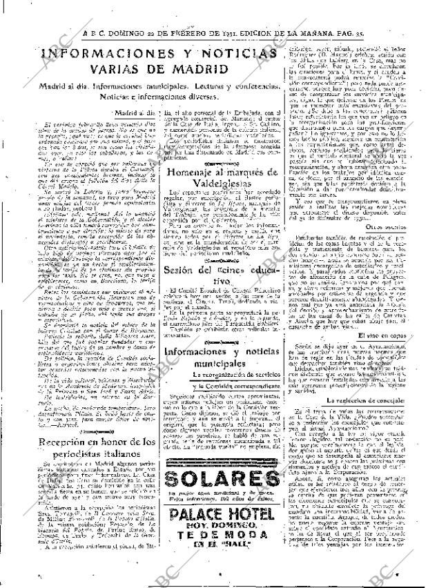 ABC MADRID 22-02-1931 página 35