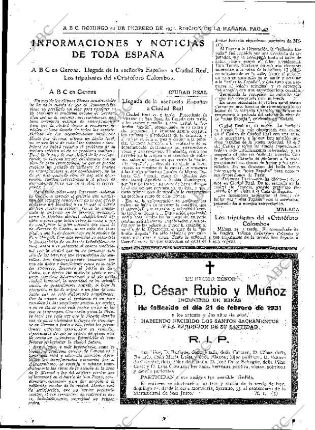 ABC MADRID 22-02-1931 página 43