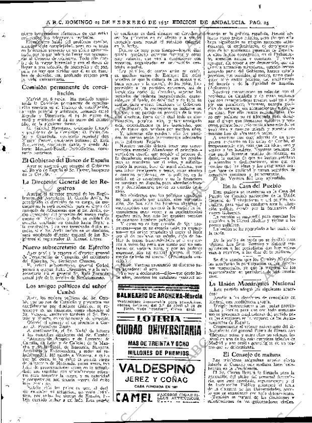 ABC SEVILLA 22-02-1931 página 23