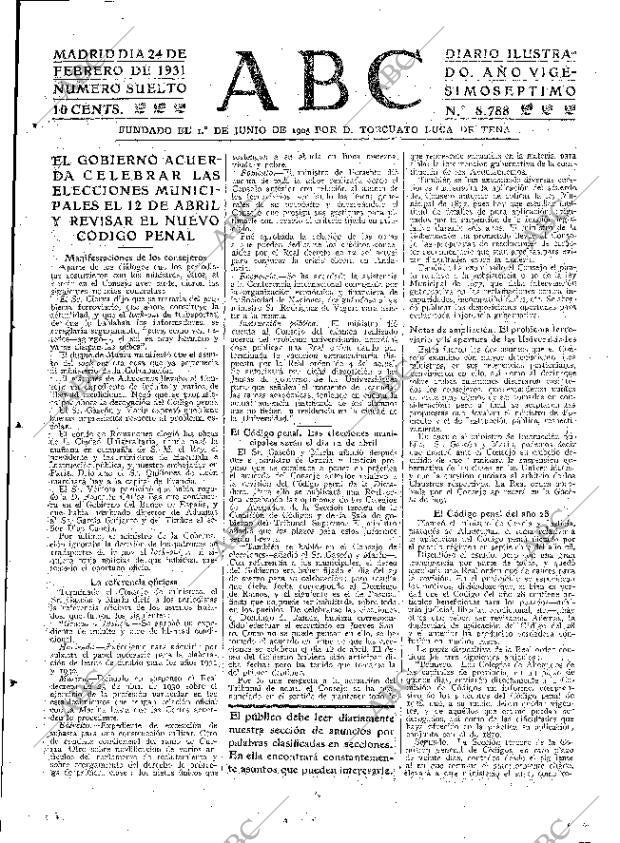 ABC MADRID 24-02-1931 página 25