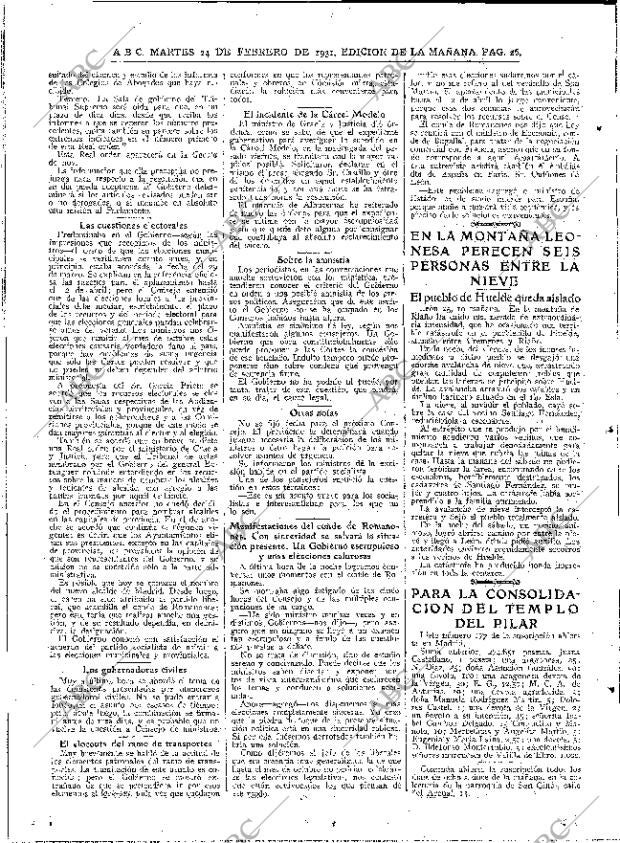 ABC MADRID 24-02-1931 página 26