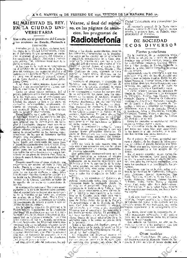 ABC MADRID 24-02-1931 página 31