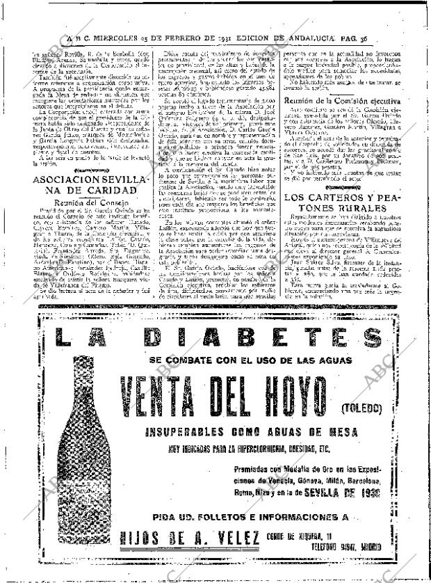 ABC SEVILLA 25-02-1931 página 36