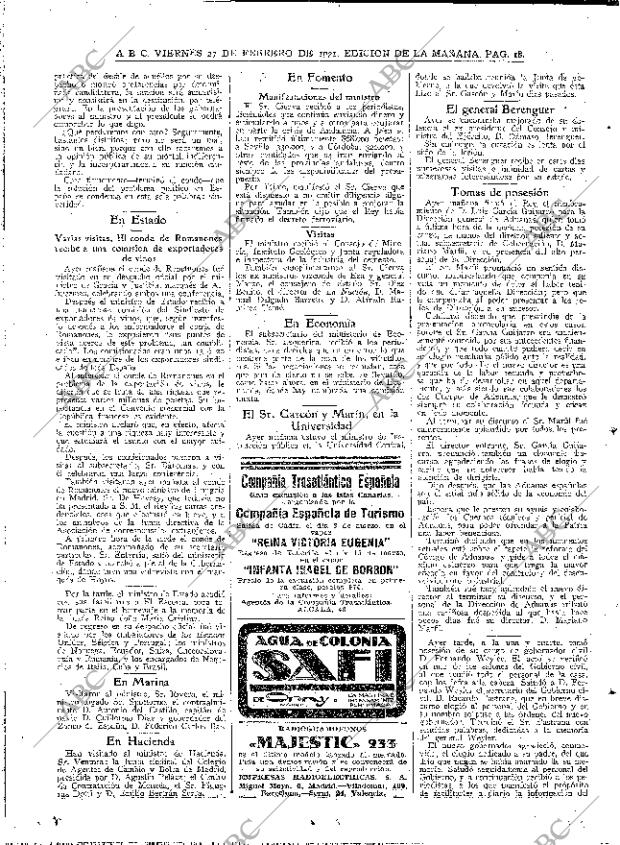 ABC MADRID 27-02-1931 página 16