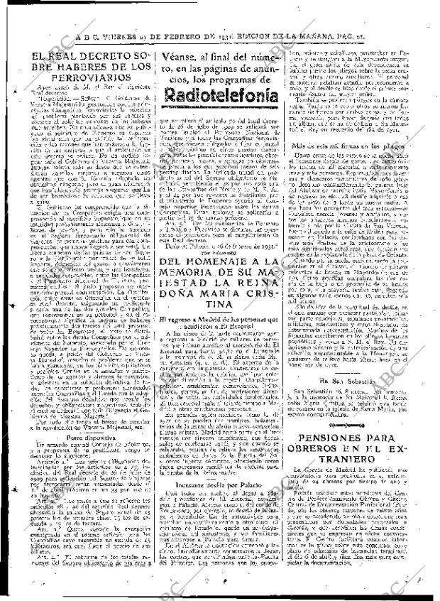 ABC MADRID 27-02-1931 página 19