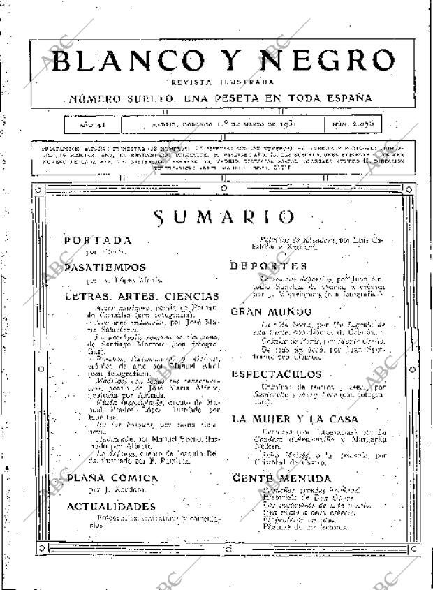 BLANCO Y NEGRO MADRID 01-03-1931 página 3
