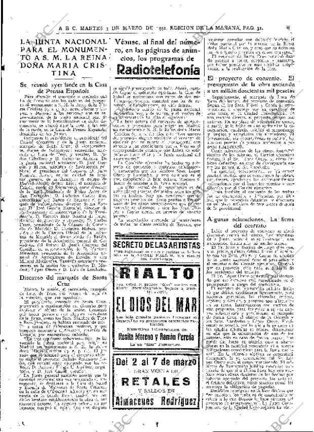 ABC MADRID 03-03-1931 página 31