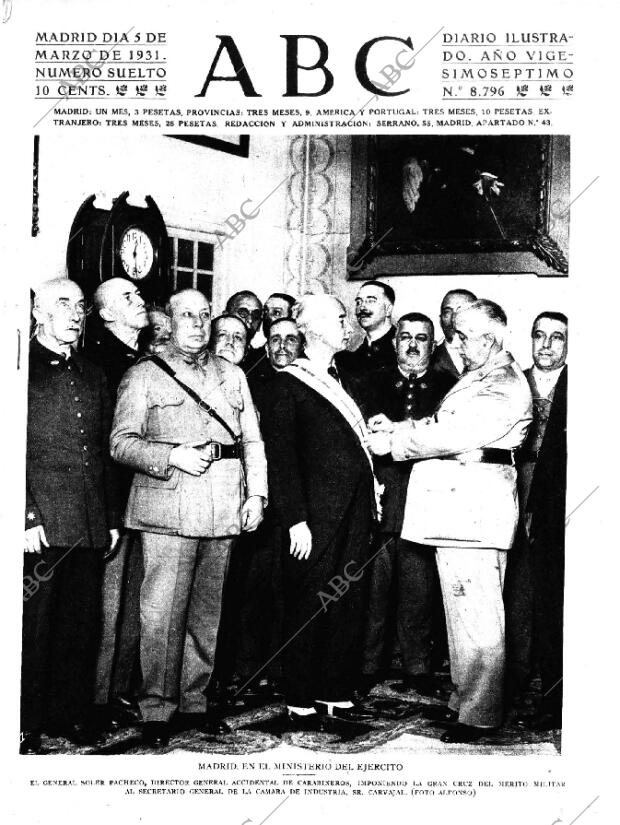 ABC MADRID 05-03-1931 página 1