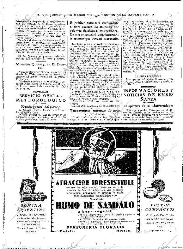 ABC MADRID 05-03-1931 página 26