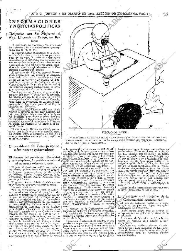 ABC MADRID 05-03-1931 página 27
