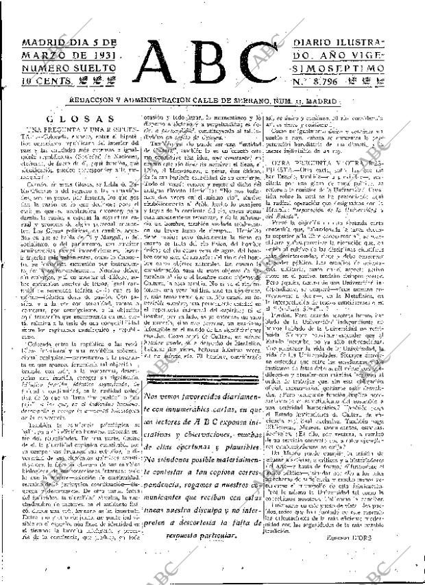ABC MADRID 05-03-1931 página 3