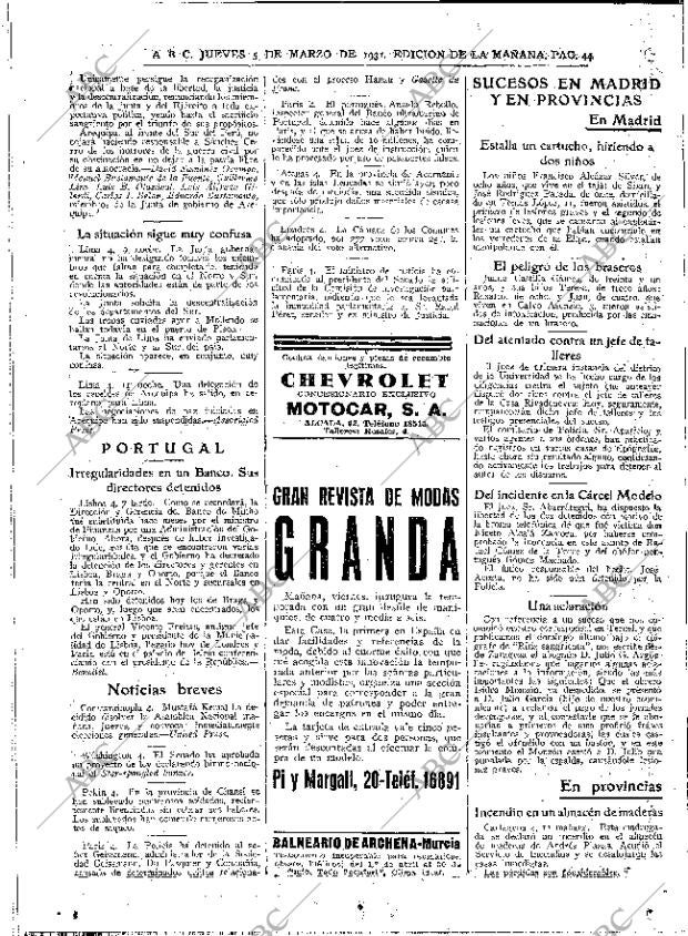 ABC MADRID 05-03-1931 página 44