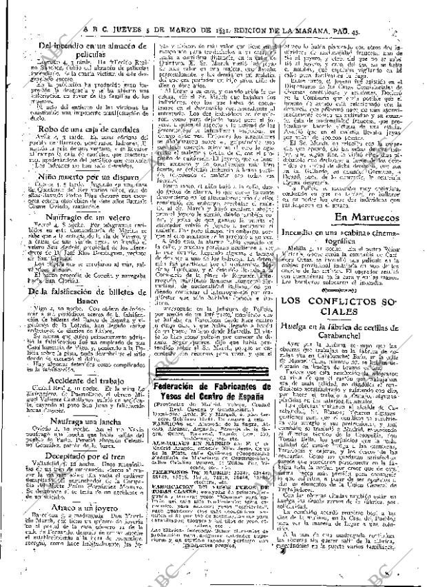 ABC MADRID 05-03-1931 página 45