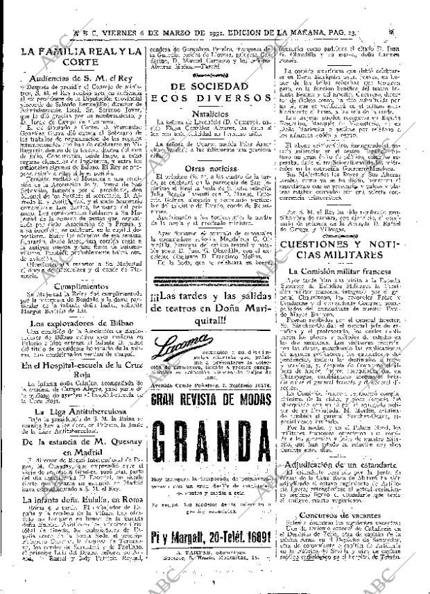 ABC MADRID 06-03-1931 página 23