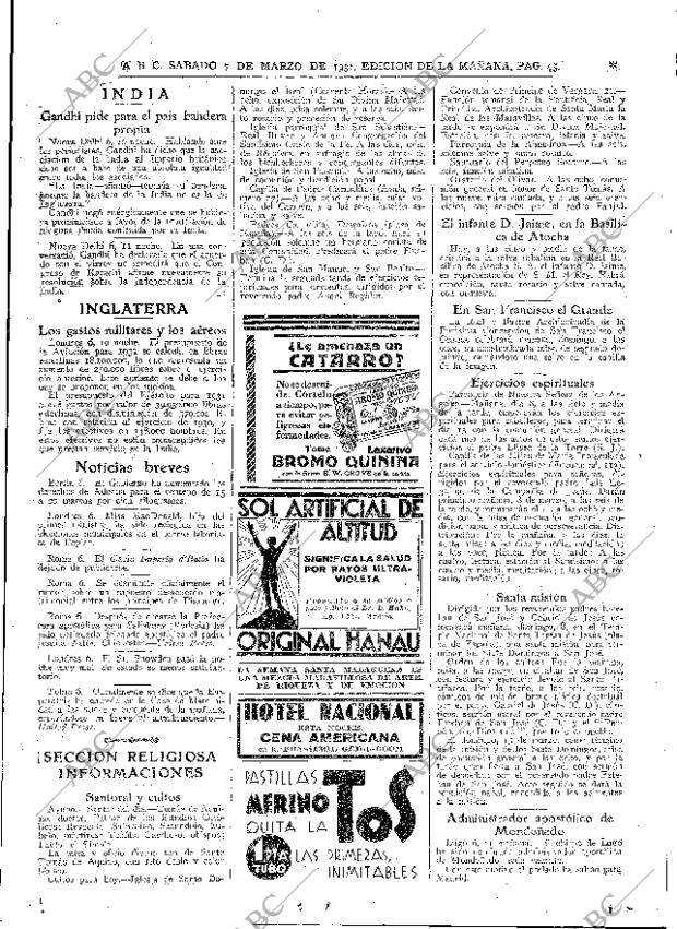 ABC MADRID 07-03-1931 página 45