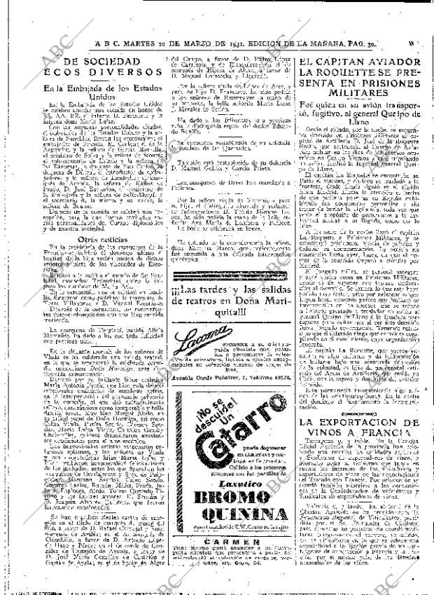ABC MADRID 10-03-1931 página 30
