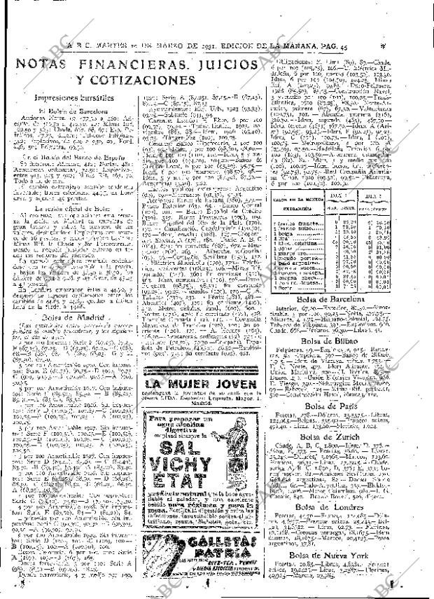 ABC MADRID 10-03-1931 página 45