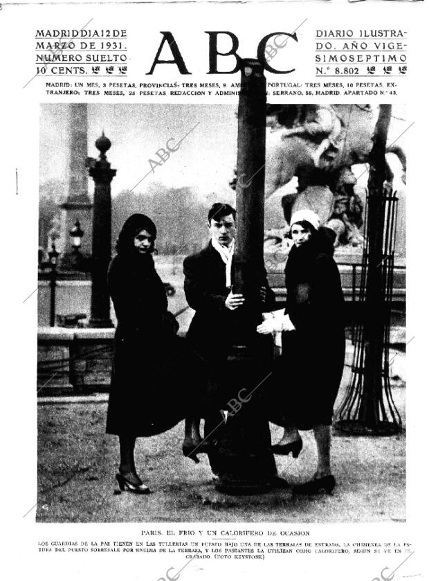 ABC MADRID 12-03-1931 página 1