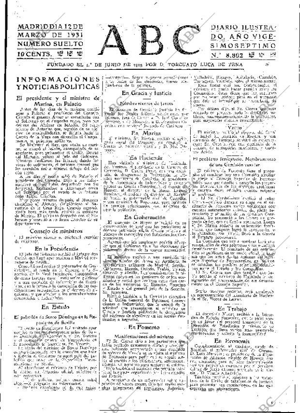 ABC MADRID 12-03-1931 página 27