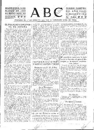 ABC MADRID 14-03-1931 página 25