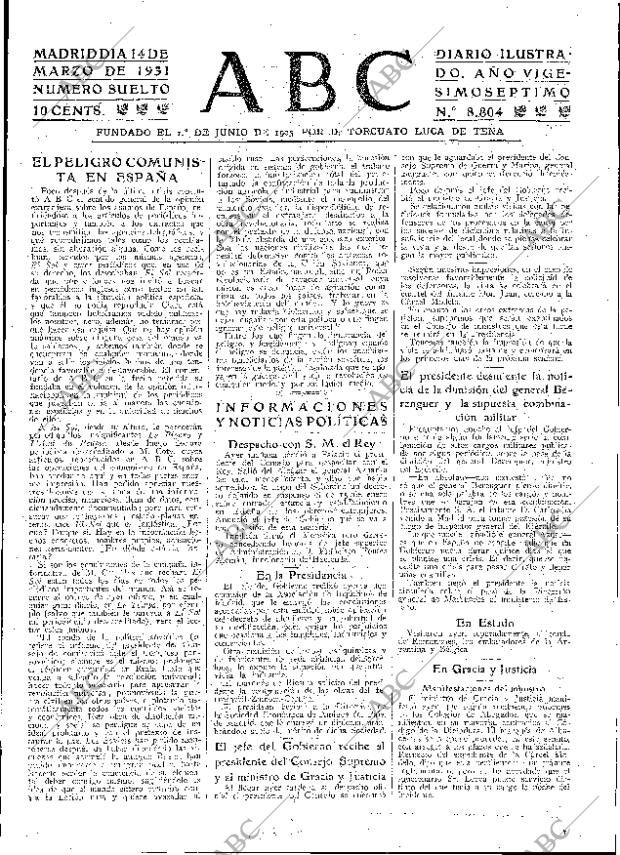 ABC MADRID 14-03-1931 página 25
