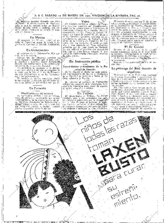 ABC MADRID 14-03-1931 página 26