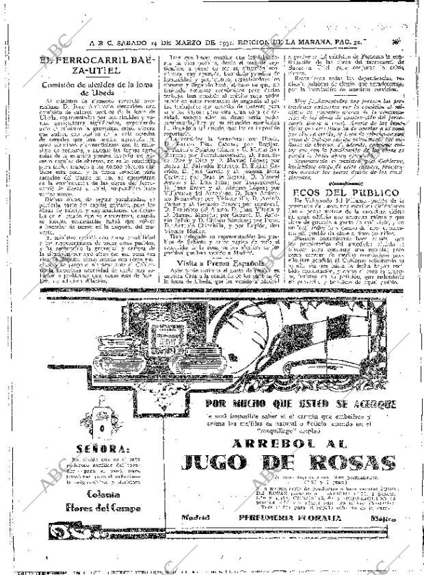 ABC MADRID 14-03-1931 página 32