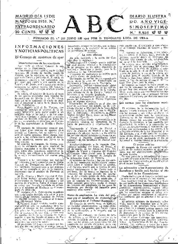 ABC MADRID 15-03-1931 página 23