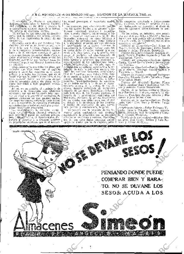 ABC MADRID 18-03-1931 página 21