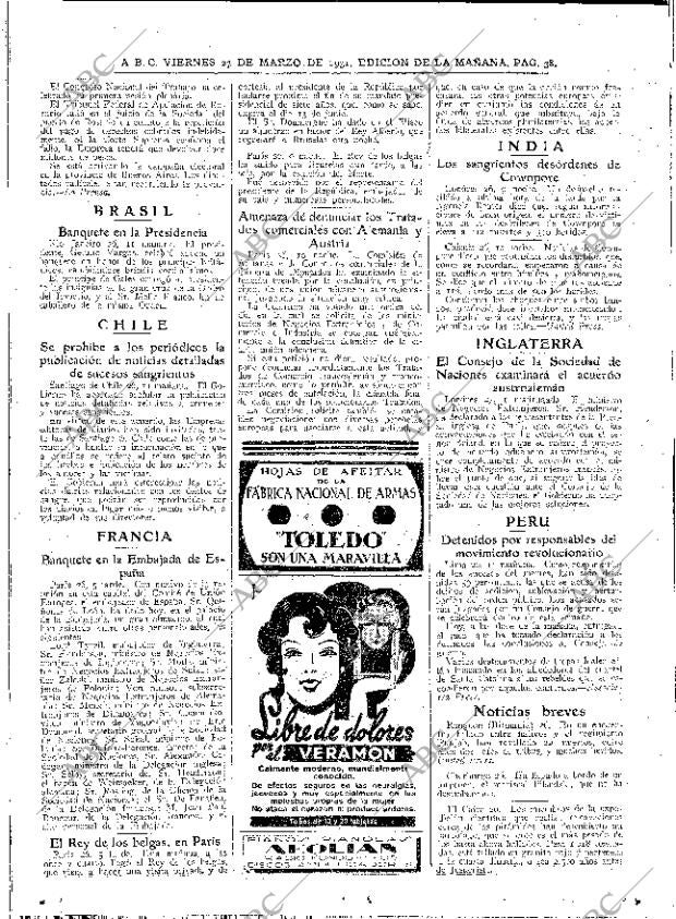 ABC MADRID 27-03-1931 página 38