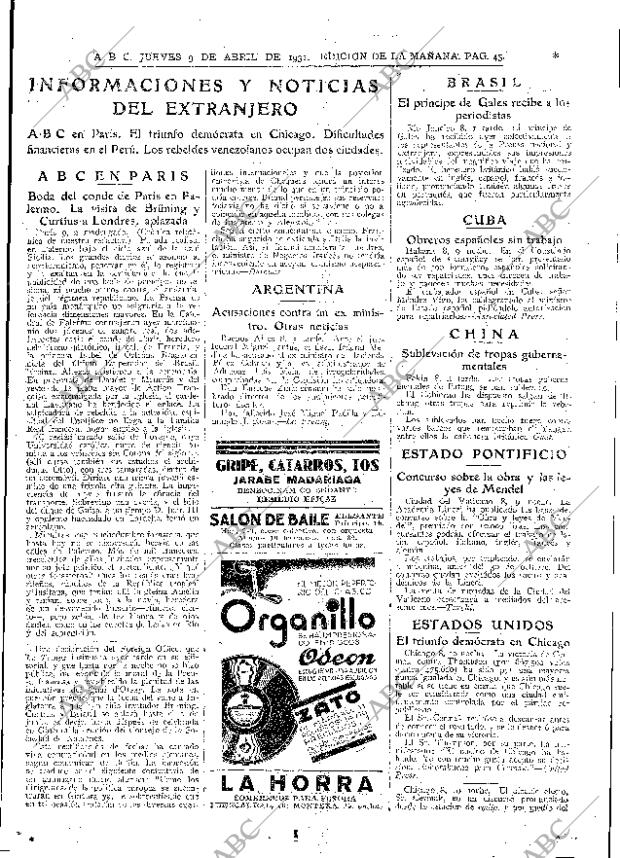 ABC MADRID 09-04-1931 página 45