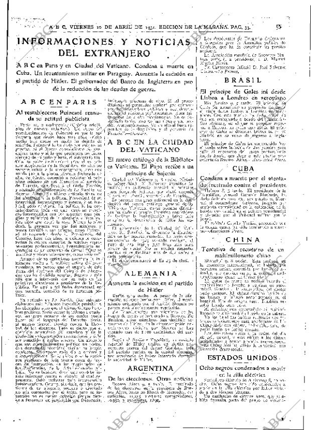 ABC MADRID 10-04-1931 página 33