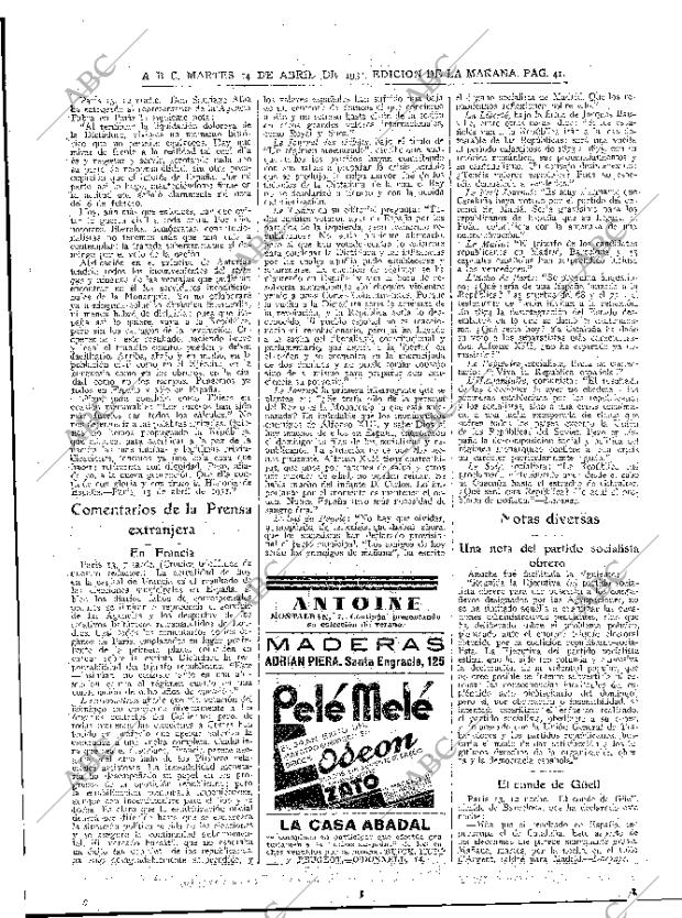 ABC MADRID 14-04-1931 página 41