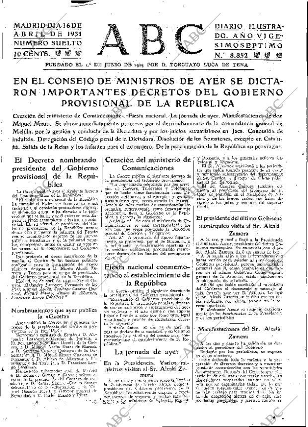 ABC MADRID 16-04-1931 página 25