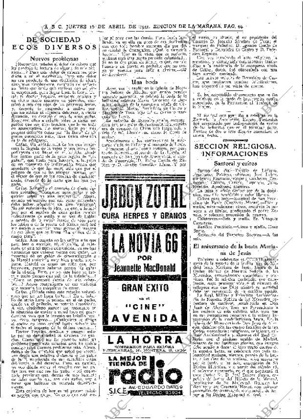 ABC MADRID 16-04-1931 página 49