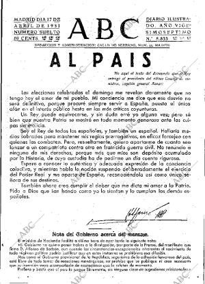 ABC MADRID 17-04-1931 página 3