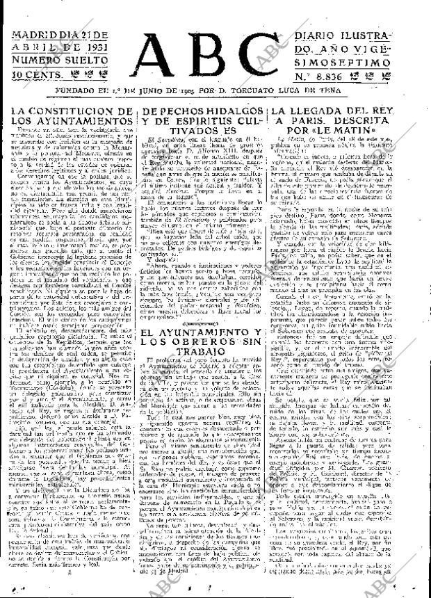 ABC MADRID 21-04-1931 página 23