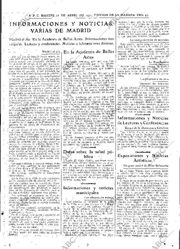 ABC MADRID 21-04-1931 página 45