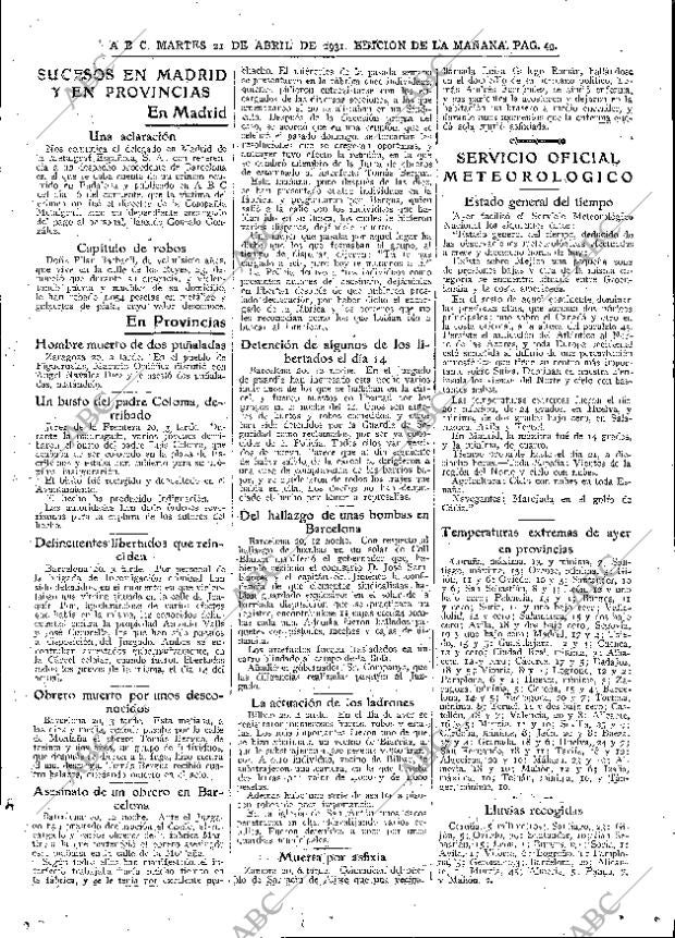 ABC MADRID 21-04-1931 página 49