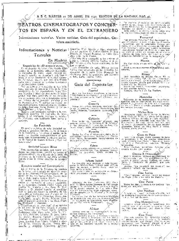 ABC MADRID 21-04-1931 página 56