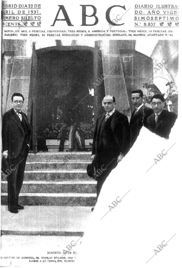 ABC MADRID 22-04-1931 página 1