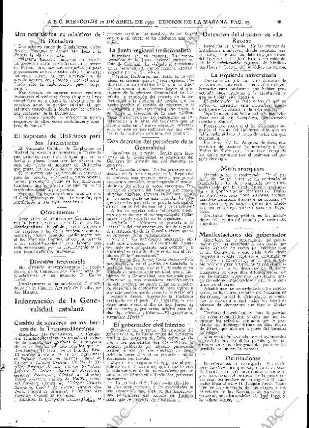 ABC MADRID 22-04-1931 página 23