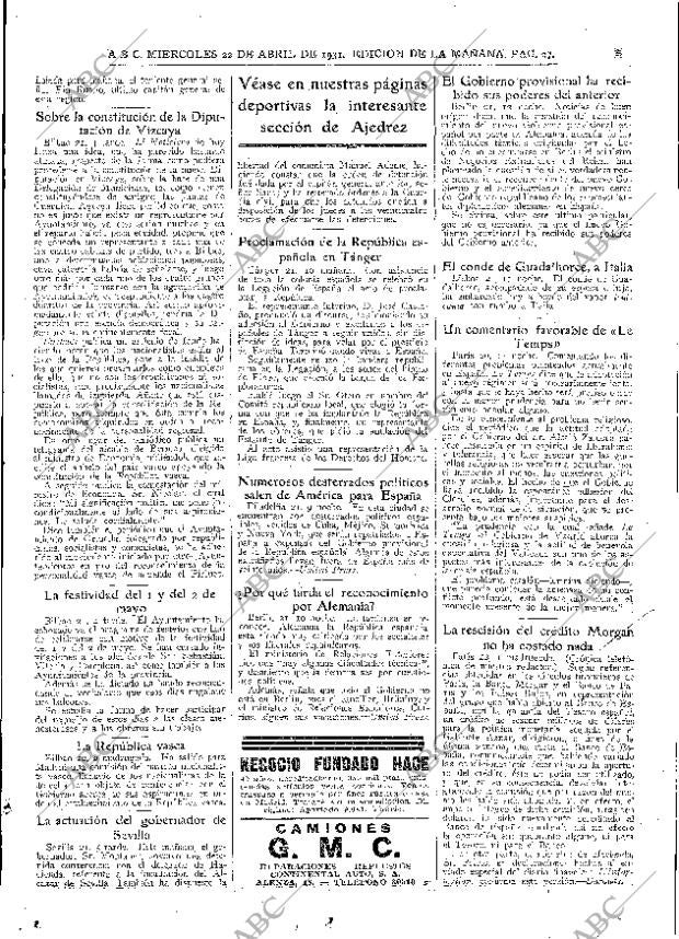 ABC MADRID 22-04-1931 página 27