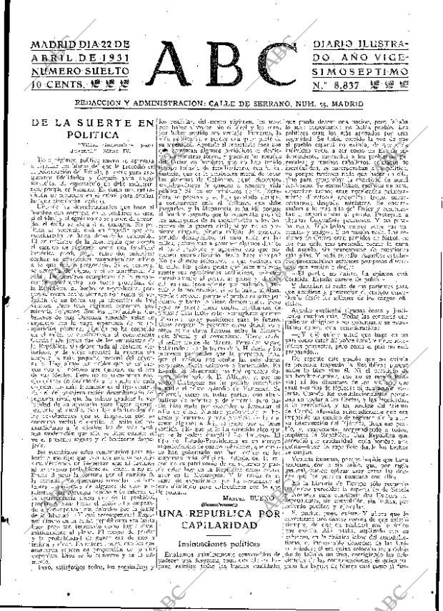 ABC MADRID 22-04-1931 página 3