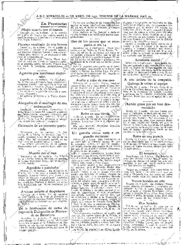 ABC MADRID 22-04-1931 página 32